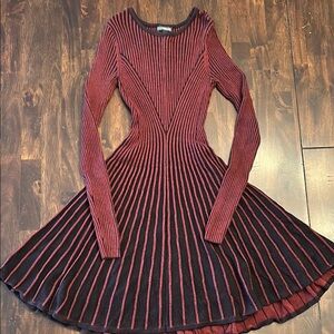 Chic Striped Knit Dress
